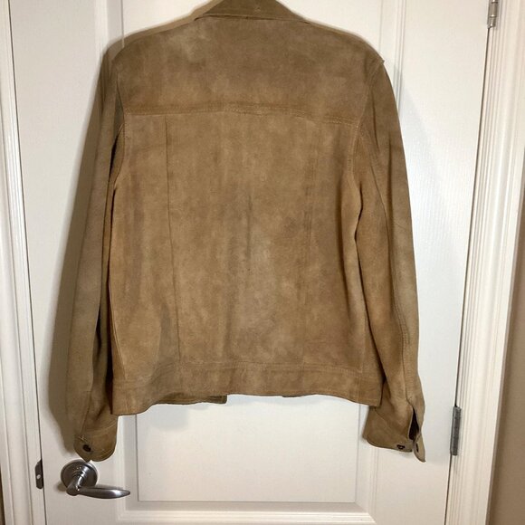 Men's Vintage Genuine Leather Suede Jacket Size 38 Lined - Picture 7 of 14